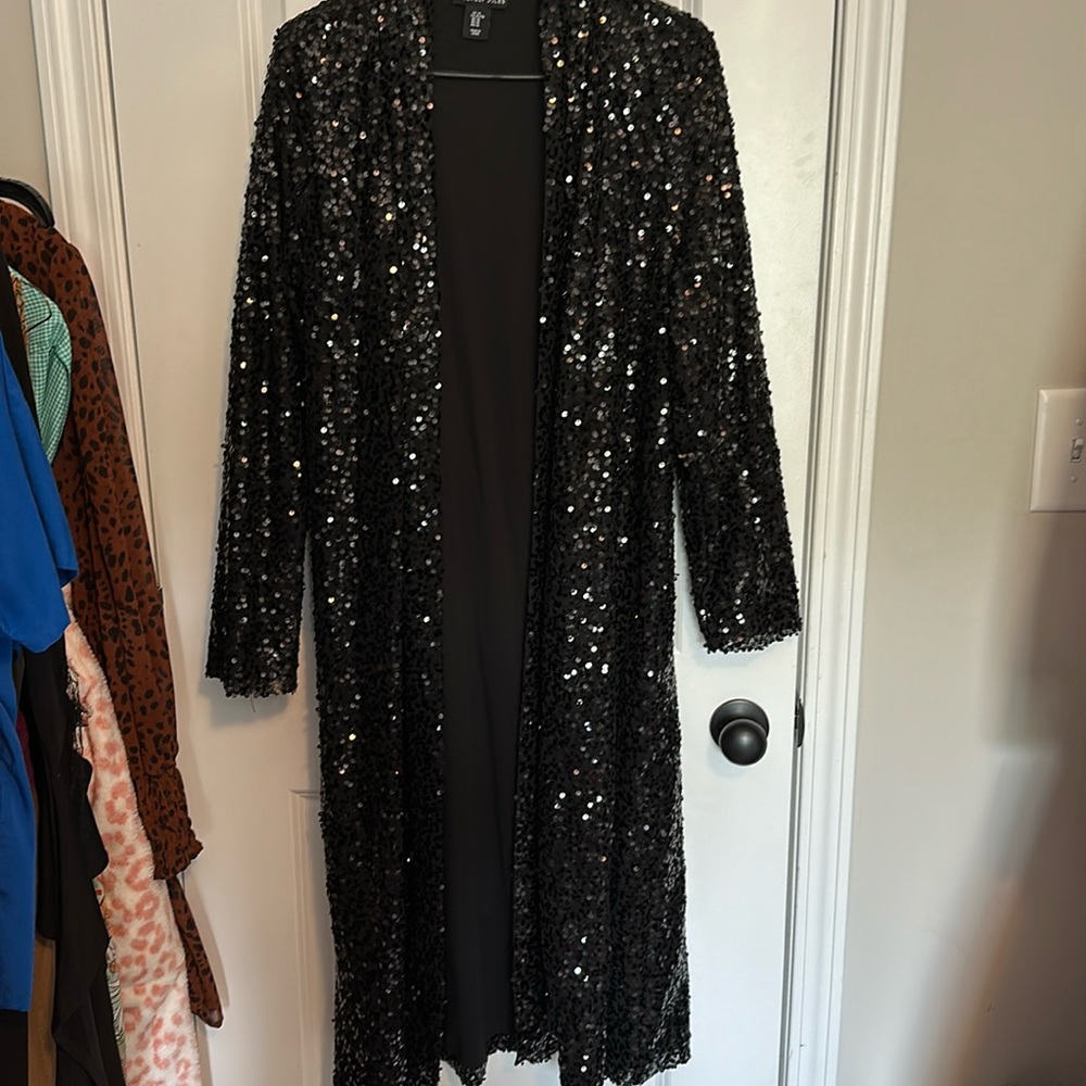 Black sequined cartigan